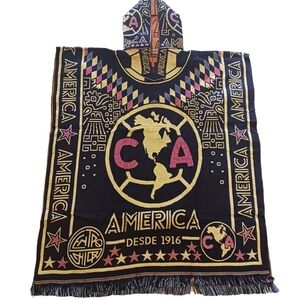 Club America Mexican Poncho - Stylish Fan Gear for Game Day | Dark Blue